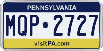 PA license plate MQP2727