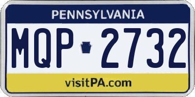 PA license plate MQP2732