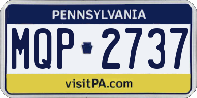 PA license plate MQP2737