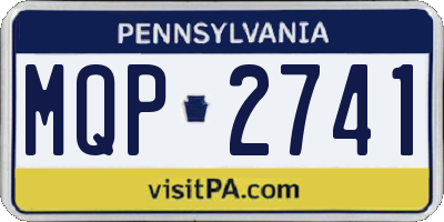 PA license plate MQP2741