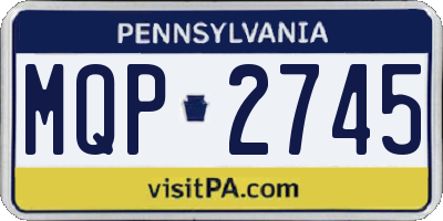 PA license plate MQP2745