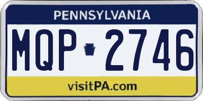 PA license plate MQP2746