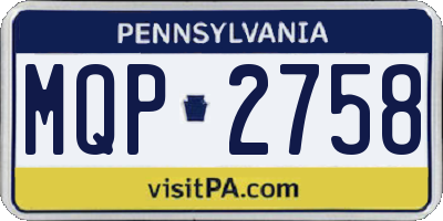 PA license plate MQP2758
