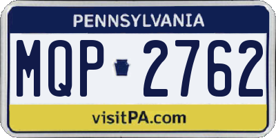 PA license plate MQP2762