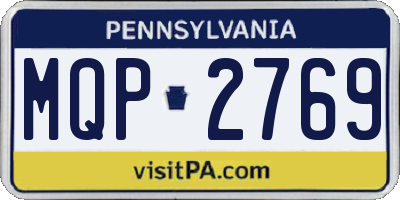 PA license plate MQP2769