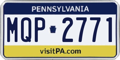 PA license plate MQP2771