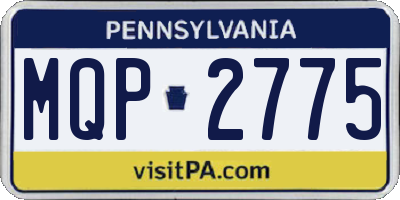PA license plate MQP2775