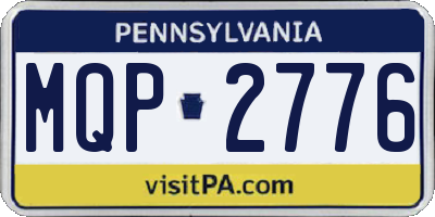 PA license plate MQP2776