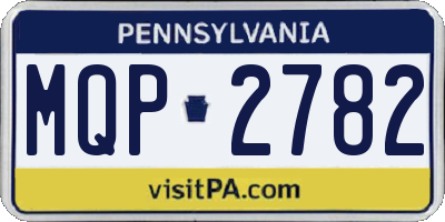 PA license plate MQP2782