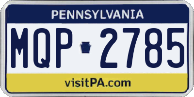 PA license plate MQP2785