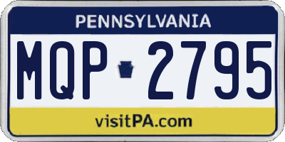 PA license plate MQP2795