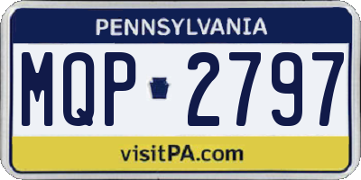 PA license plate MQP2797