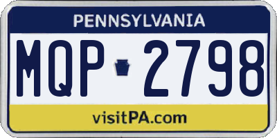 PA license plate MQP2798