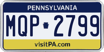 PA license plate MQP2799