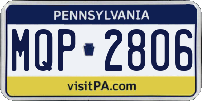 PA license plate MQP2806