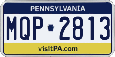 PA license plate MQP2813