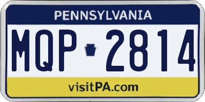 PA license plate MQP2814