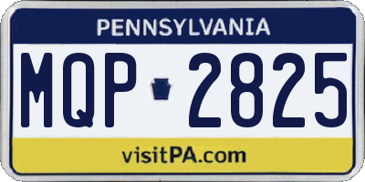 PA license plate MQP2825