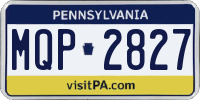 PA license plate MQP2827