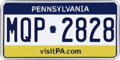 PA license plate MQP2828