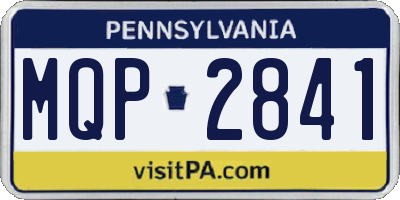 PA license plate MQP2841