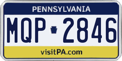 PA license plate MQP2846