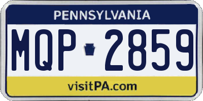 PA license plate MQP2859