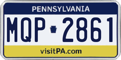 PA license plate MQP2861