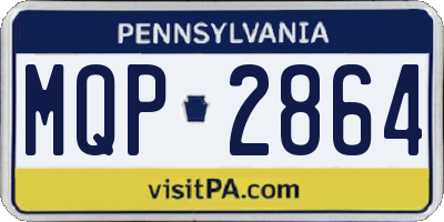 PA license plate MQP2864