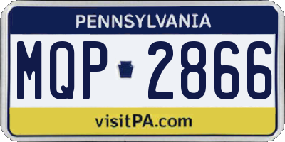 PA license plate MQP2866