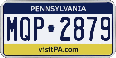 PA license plate MQP2879