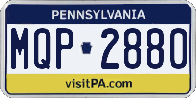 PA license plate MQP2880