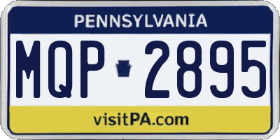 PA license plate MQP2895