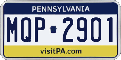 PA license plate MQP2901