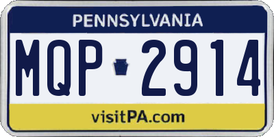 PA license plate MQP2914