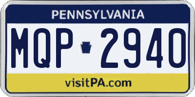 PA license plate MQP2940