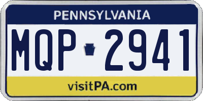 PA license plate MQP2941