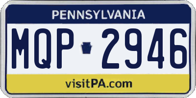 PA license plate MQP2946