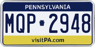 PA license plate MQP2948