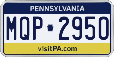 PA license plate MQP2950