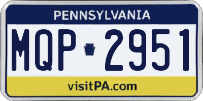 PA license plate MQP2951
