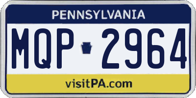 PA license plate MQP2964