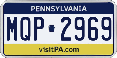 PA license plate MQP2969