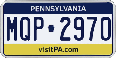PA license plate MQP2970