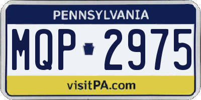 PA license plate MQP2975