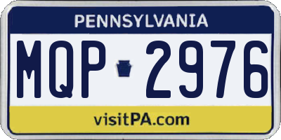 PA license plate MQP2976