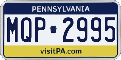PA license plate MQP2995