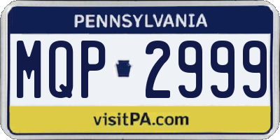 PA license plate MQP2999