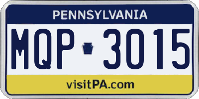 PA license plate MQP3015