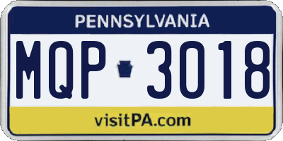PA license plate MQP3018